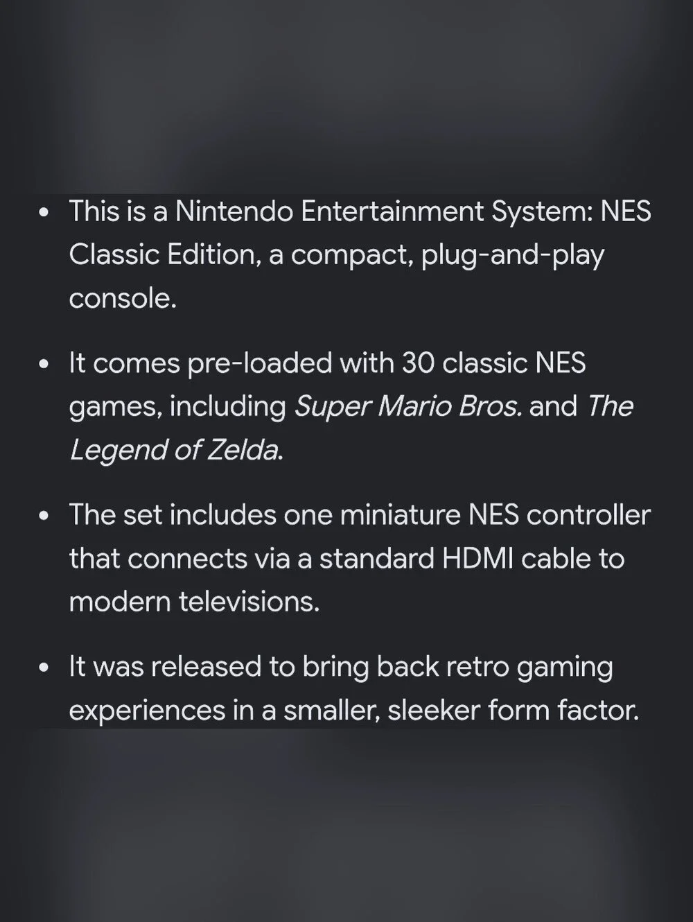 Nintendo Mini Console Includes 30 Classic NES Games HDMI/USB Power E.U.C.